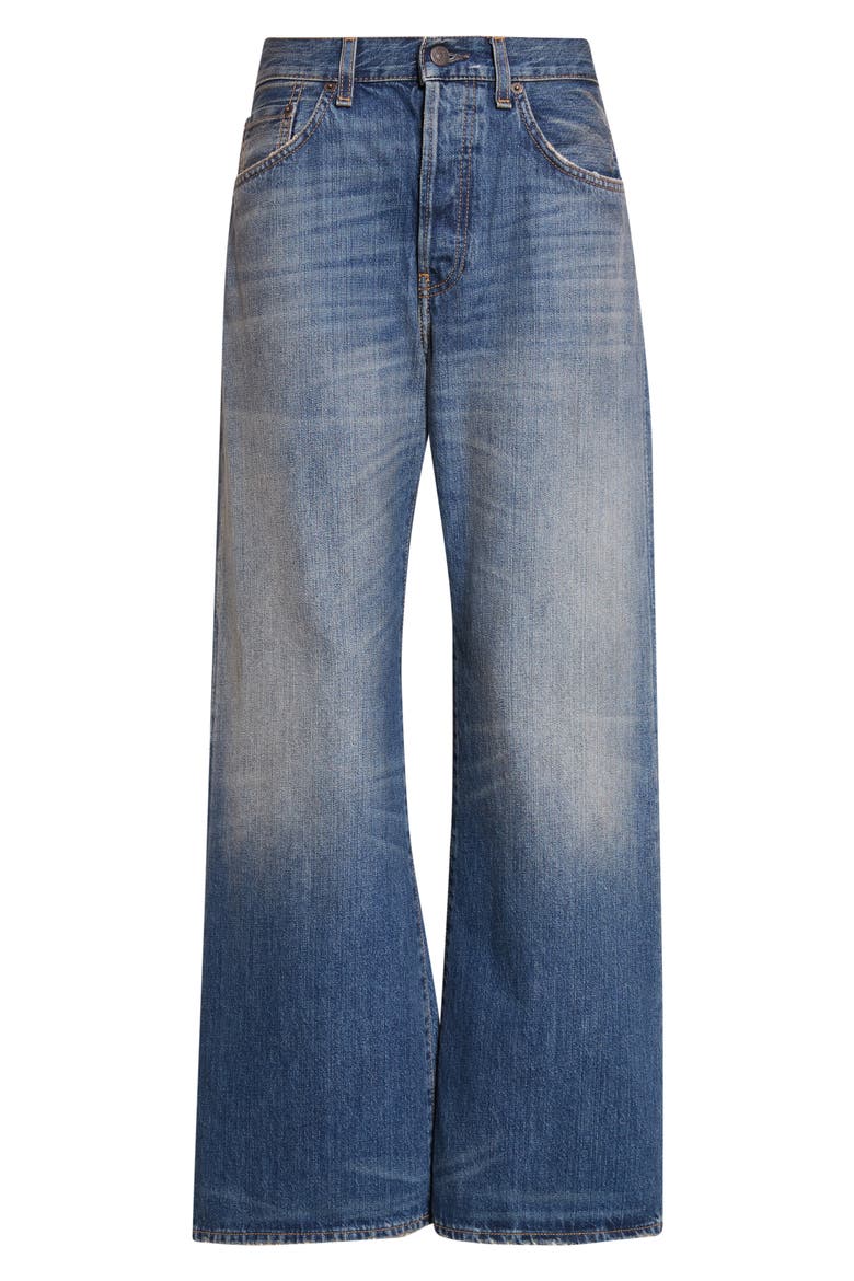 2021F Mid Blue Wide Leg Jeans, Main, color, MID BLUE