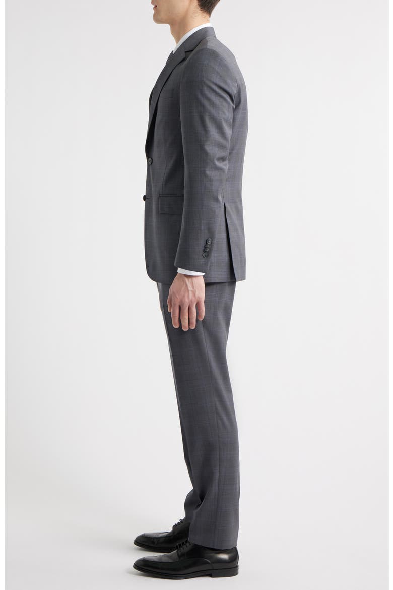 Flynn Classic Fit Charcoal Grey Plaid Wool Suit, Alternate, color, GREY