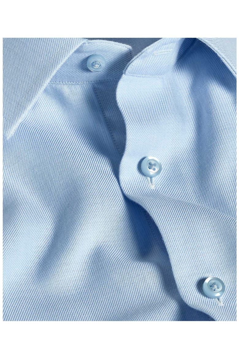 Trim Fit Light Blue Cotton & Cashmere Twill Dress Shirt, Alternate, color, SKY
