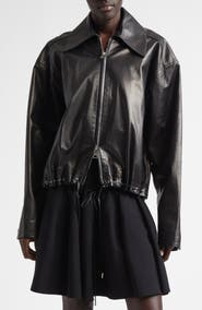 Brandon Maxwell The Leland Leather Shirt Jacket