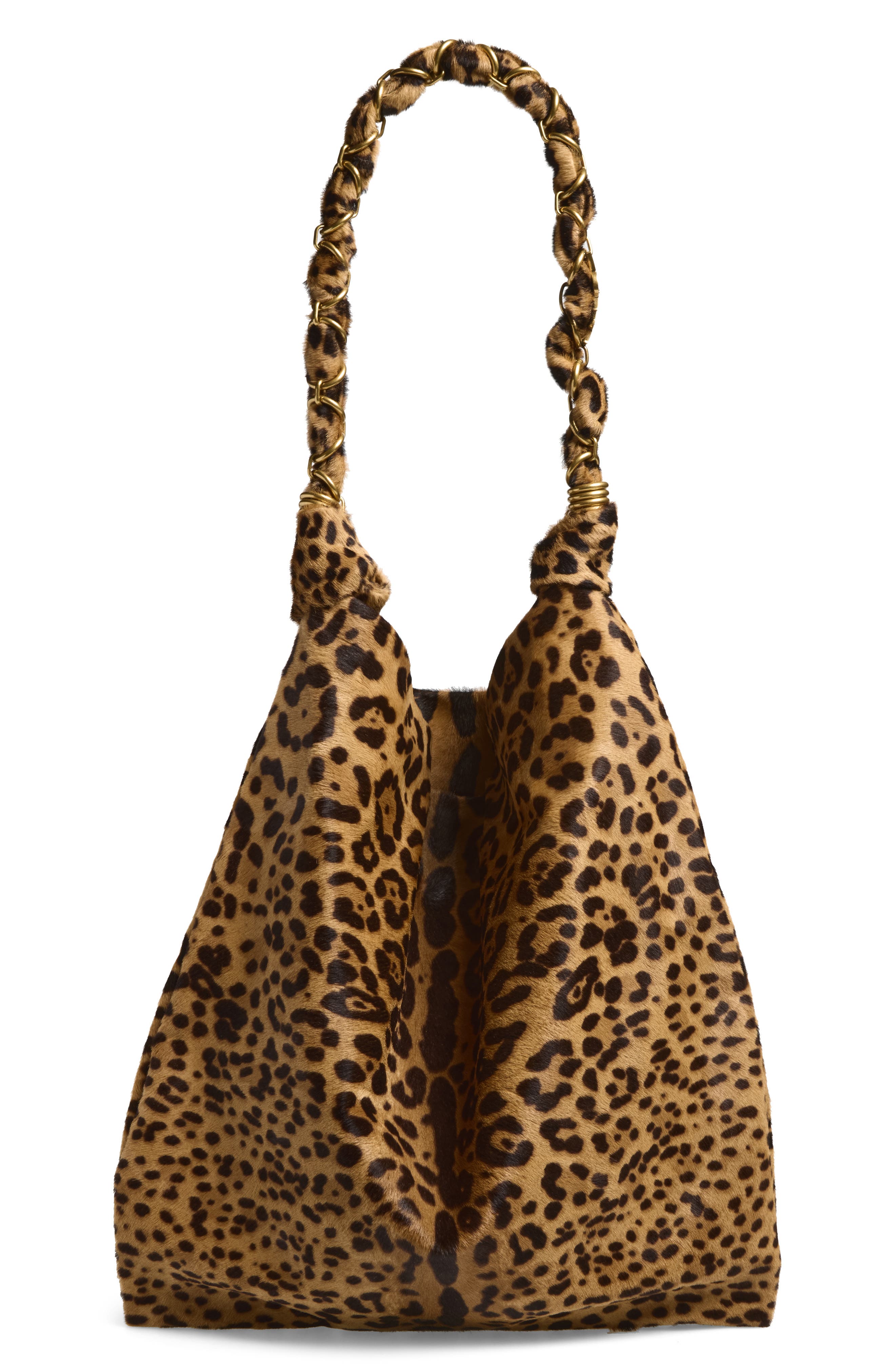 Medium Amalia Genuine Calf Hair Shoulder Bag, Main, color, NATUREL