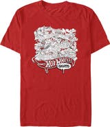 Hot Wheels Men's Hot Wheels Skate Artistic Collage  Graphic T-Shirt