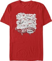 Hot Wheels Men's Hot Wheels Skate Artistic Collage Graphic T-Shirt
