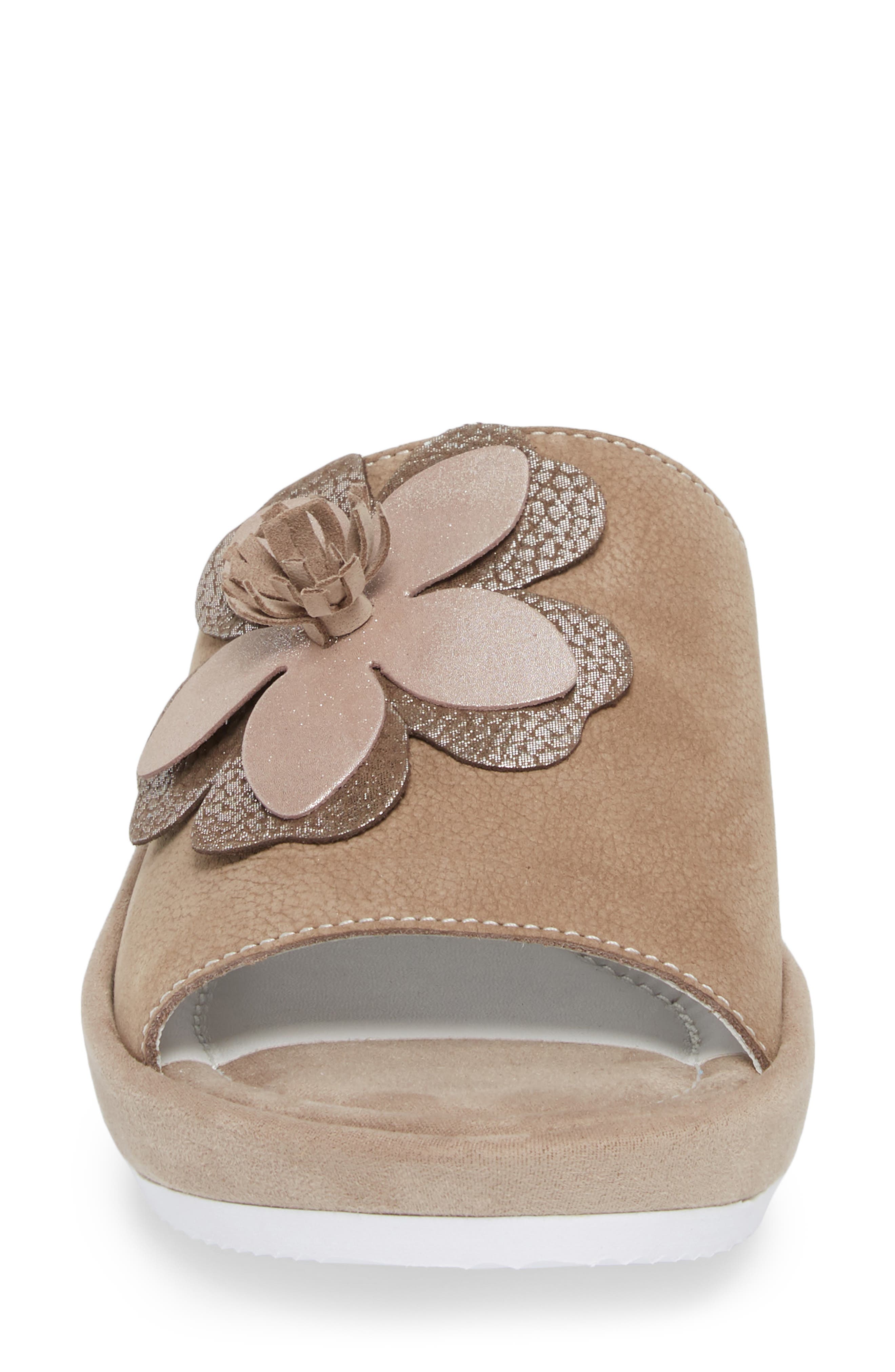 Thea Wedge Slide Sandal, Alternate, color, TAUPE NUBUCK
