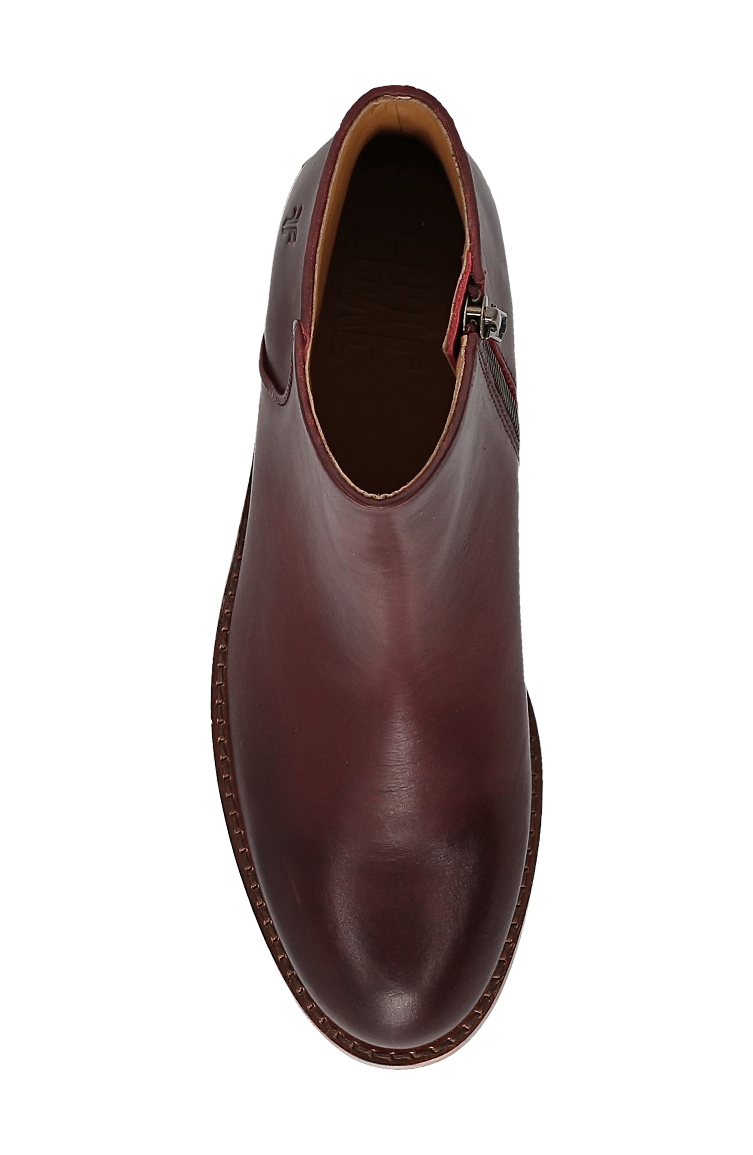 Carson 2 Piping Bootie, Alternate, color, MERLOT