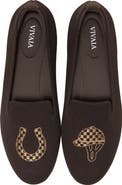 VIVAIA Audrey Round-Toe Embroidered Loafers