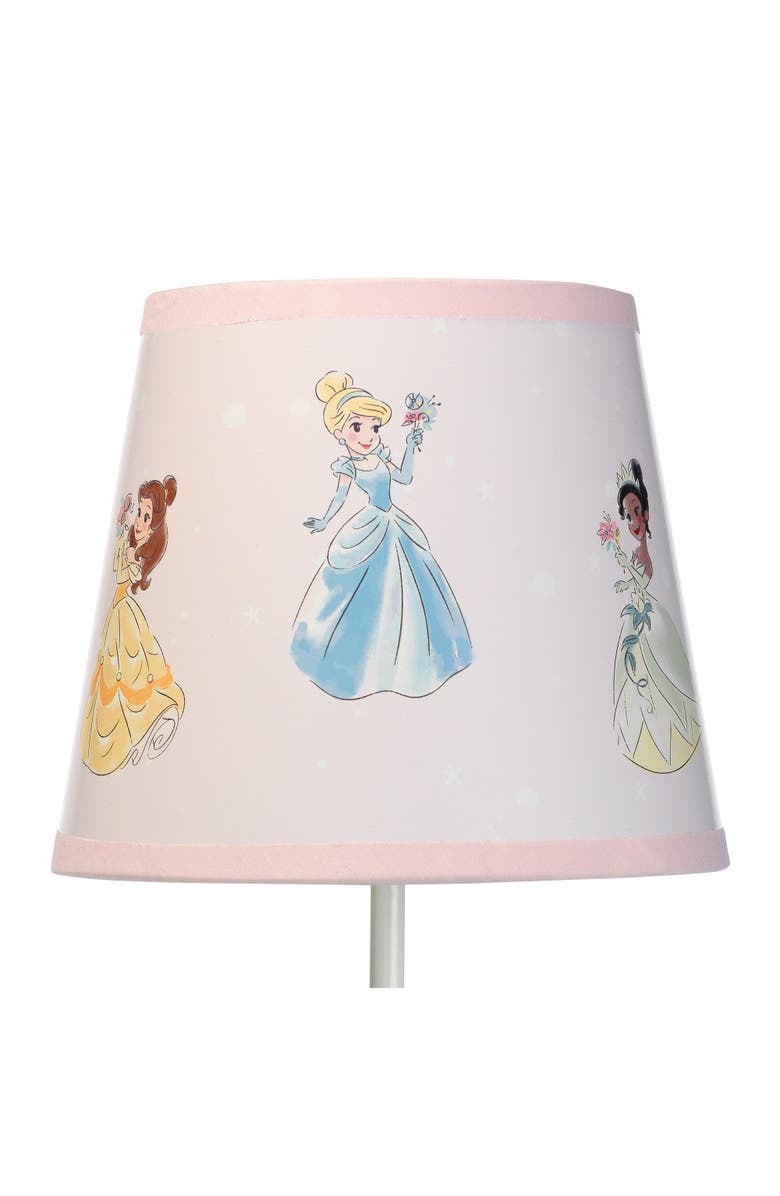 Lambs & Ivy Disney Princesses Crown Nursery Lamp with Shade & Bulb, Alternate, color, Pink