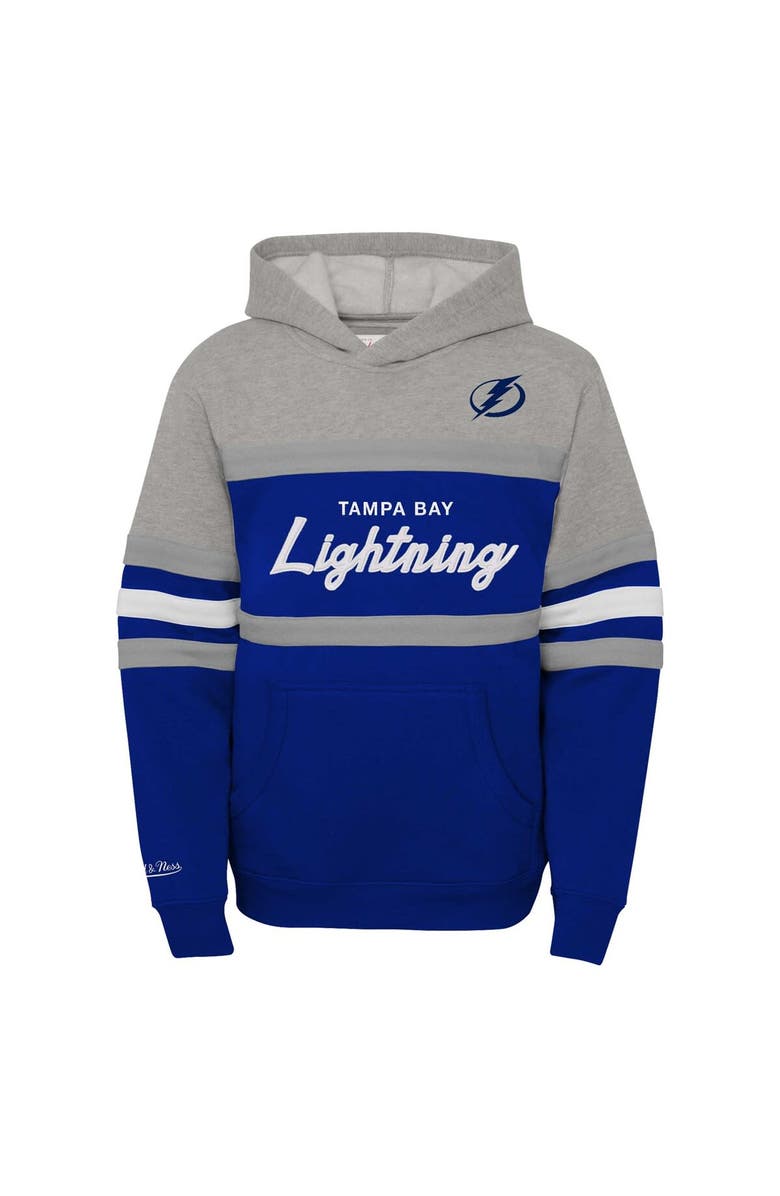Mitchell & Ness Youth Mitchell & Ness Blue Tampa Bay Lightning Head Coach Pullover Hoodie, Alternate, color, Blue