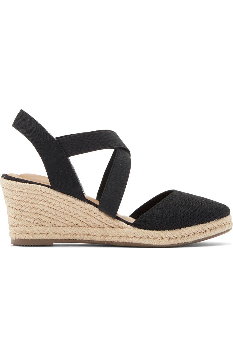 Me Too Stelle Espadrille Wedge Sandal, Alternate, color, Black