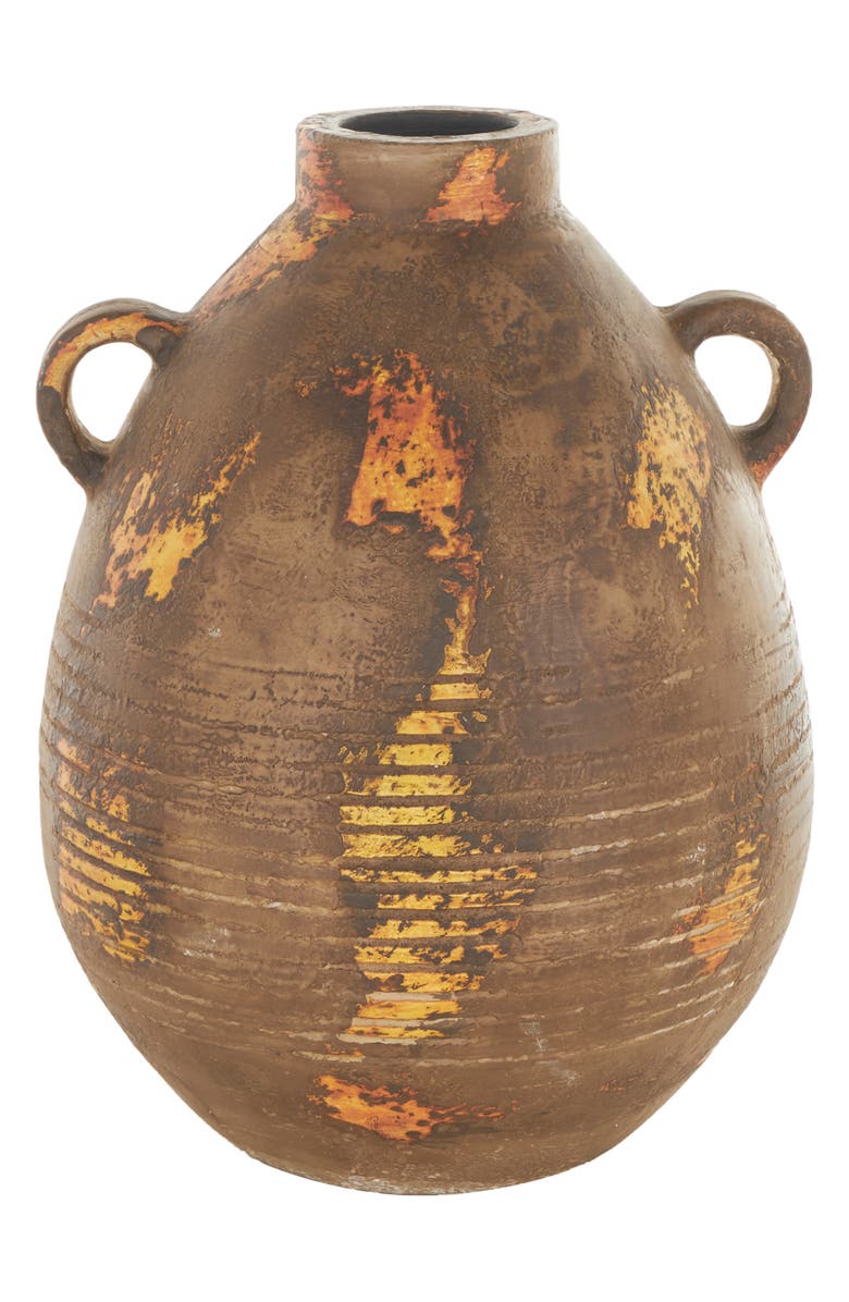 GINGER BIRCH STUDIO Brown Ceramic Vase, Main, color, Brown