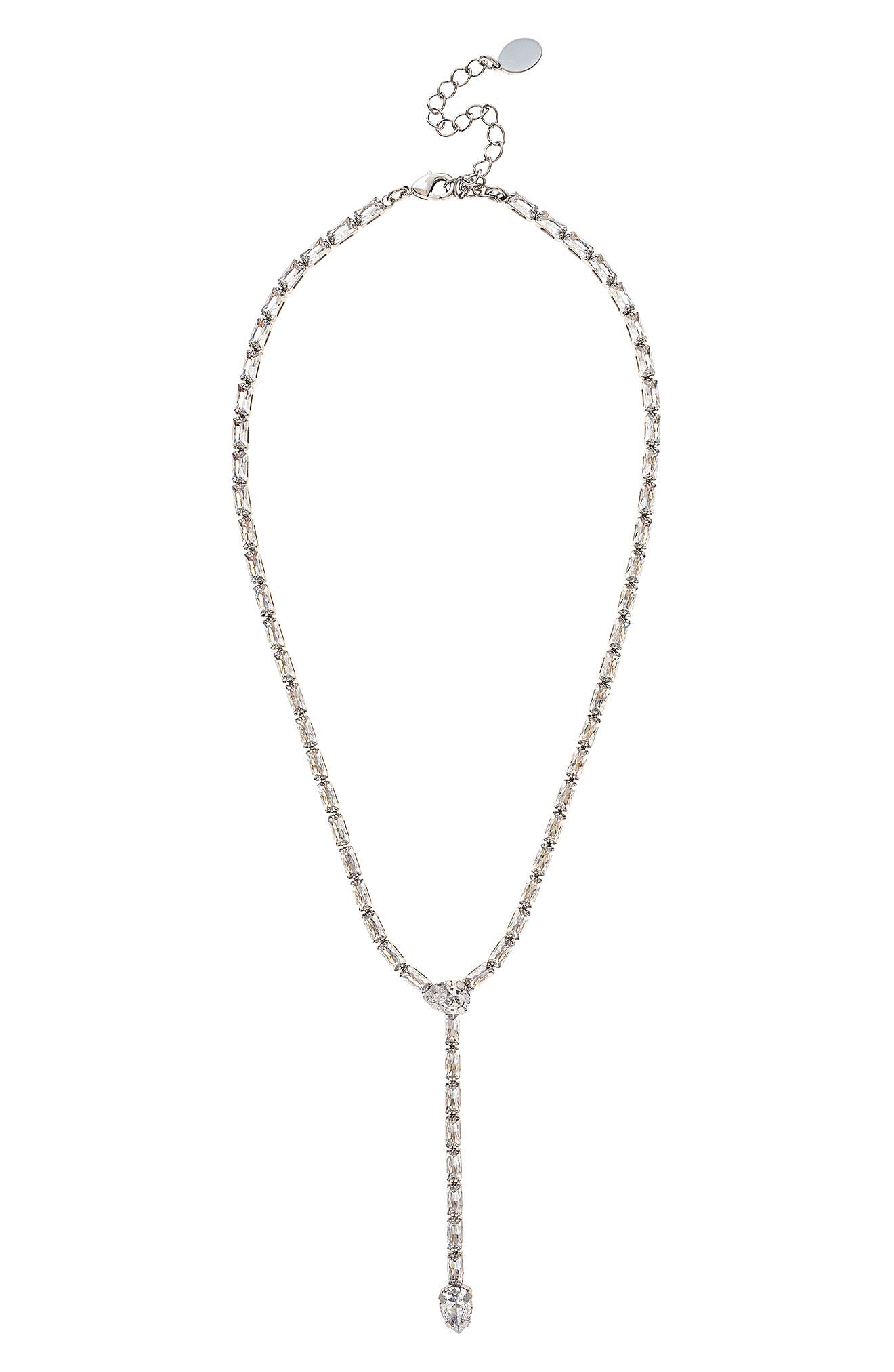 Cubic Zirconia Lariat Necklace