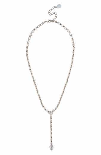 Cubic Zirconia Lariat Necklace