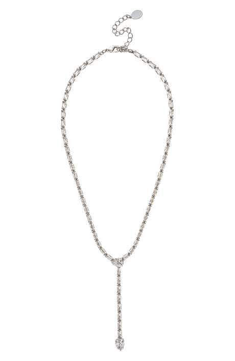 Cubic Zirconia Lariat Necklace