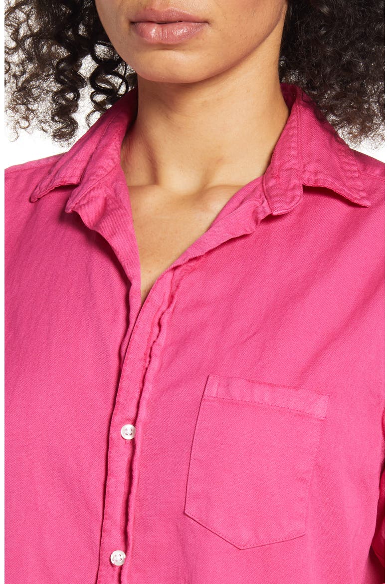 Mary Long Sleeve Cotton Shirtdress, Alternate, color, MAGENTA PI