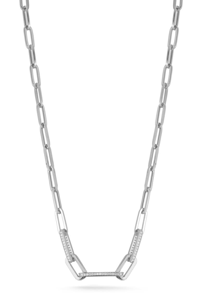 Link Necklace, Main, color, SILVER
