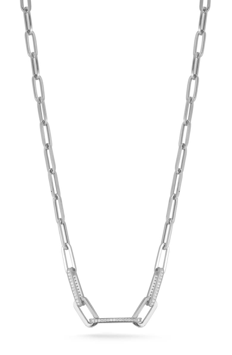 CHLOE AND MADISON Link Necklace, Main, color, Silver