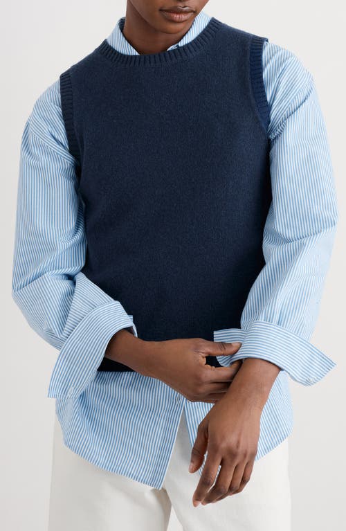 Seasalt Cornwall East View Merino Wool Blend Sweater Vest In Blue