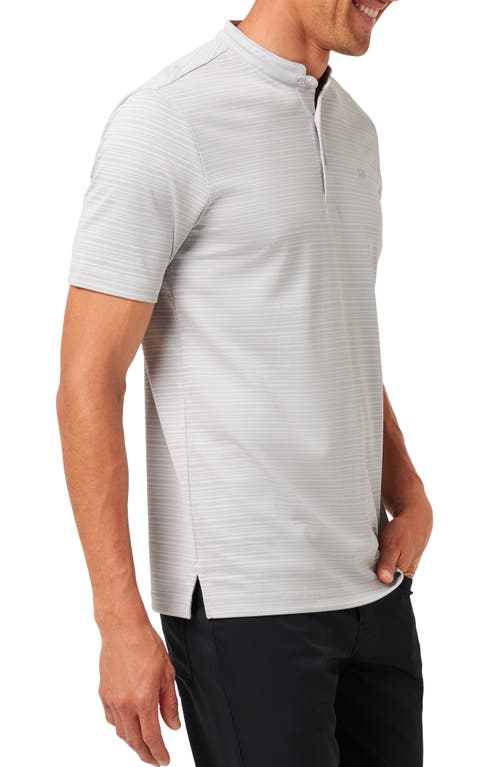 Travismathew Sunny Days Ahead Stripe Blade Collar Polo In Micro Chip