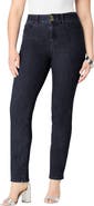 Roaman's Plus Size High Rise Tummy Control Straight Leg Jeans