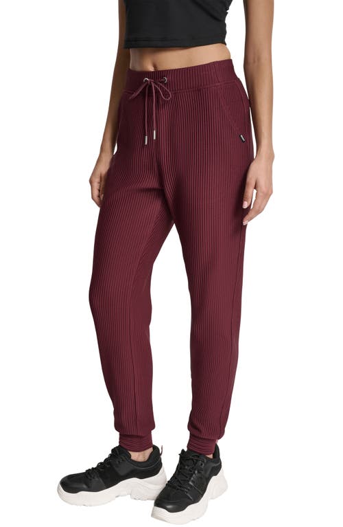 Dkny High Waist Joggers In Red