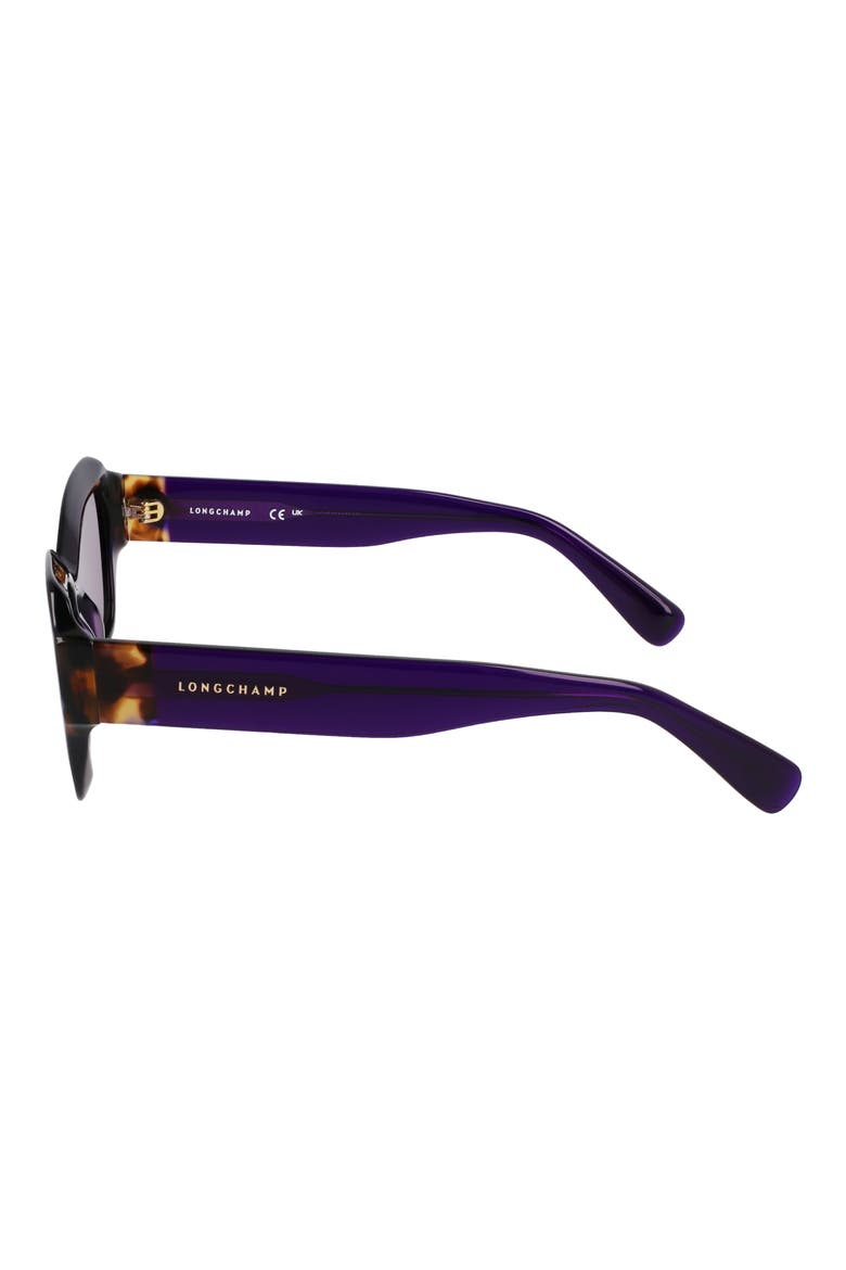 Heritage 50mm Cat Eye Sunglasses, Alternate, color, PURPLE/ HAVANA