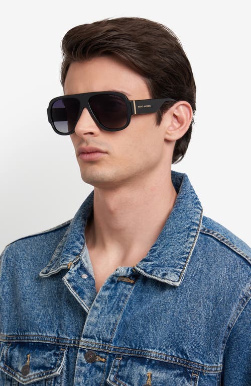 Marc Jacobs 59mm Gradient Pilot Sunglasses In Black