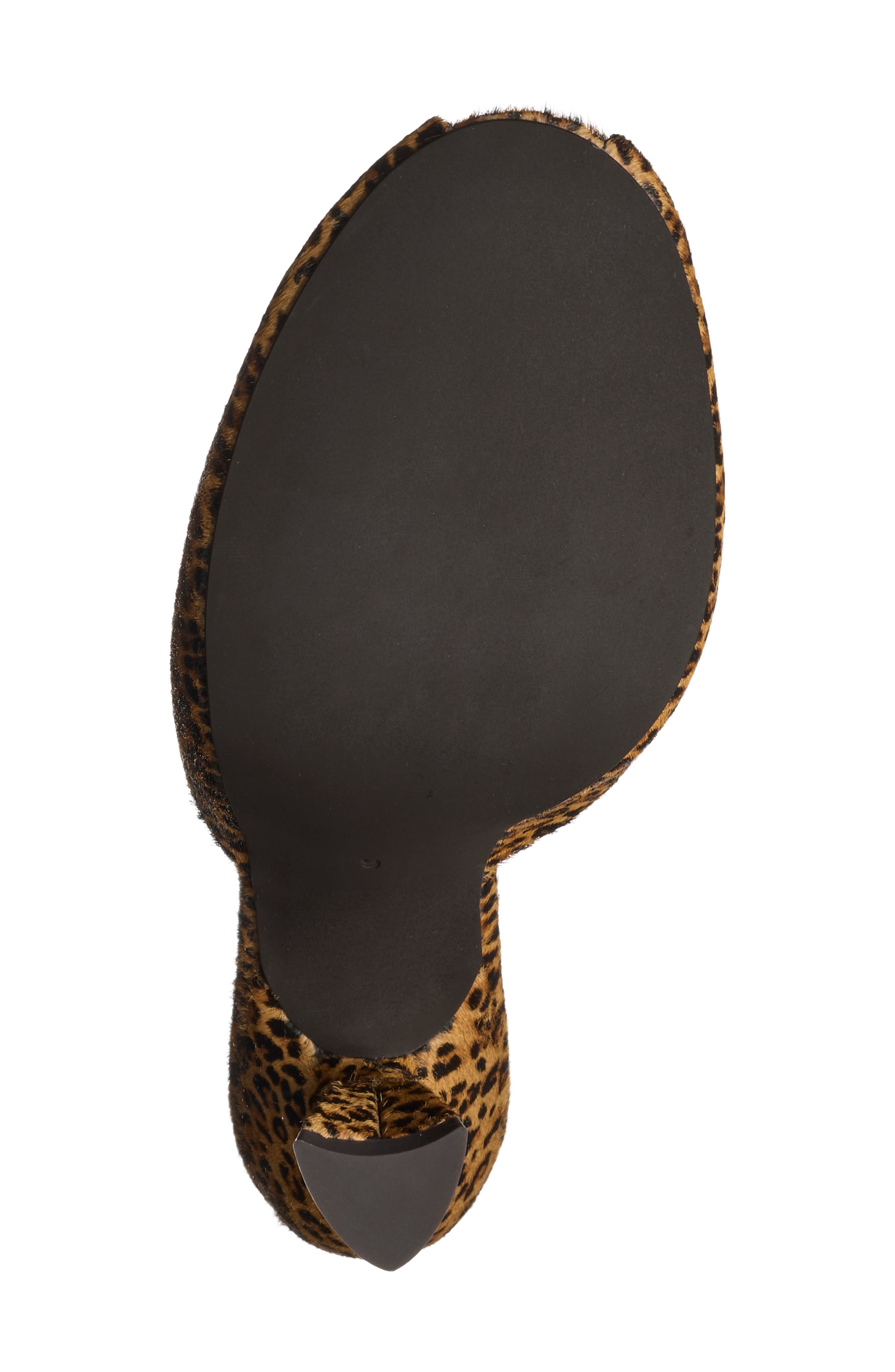 Fresa Leopard Calf Hair Peep Toe Pump, Alternate, color, BROWN CHEETAH