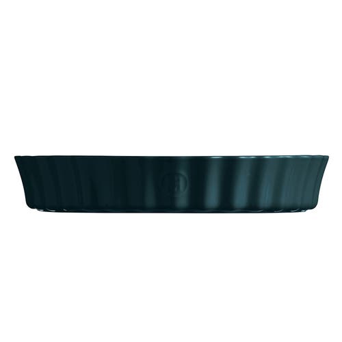 Emile Henry 12.6" X 2.2" Extra Large Deep Tart Dish In Ocean