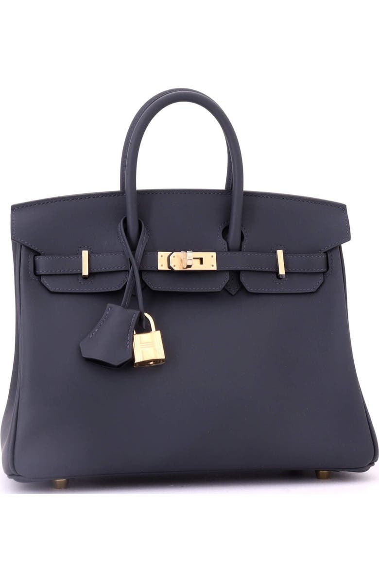 Pre-Owned Hermes Birkin Handbag Grey Swift with Permabrass Hardware 25, Alternate, color, Gris Misty