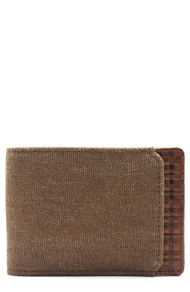BOCONI Bryant Leather & Canvas Slimster Wallet, Main, color,