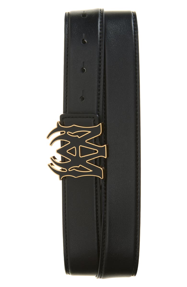 AMIRI Core Logo Buckle Leather Belt, Main, color,