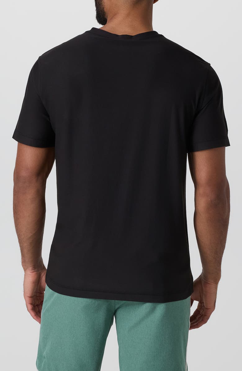 Vuori Strato Tech V-Neck T-Shirt, Alternate, color, Black