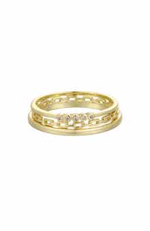 14k Gold Plated 3-Piece Stacking Ring Set