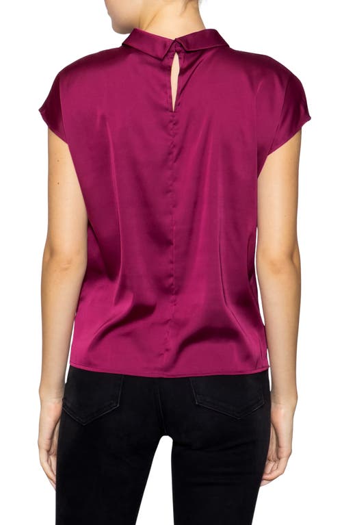 Melloday Twist Detail Cap Sleeve Top In Red