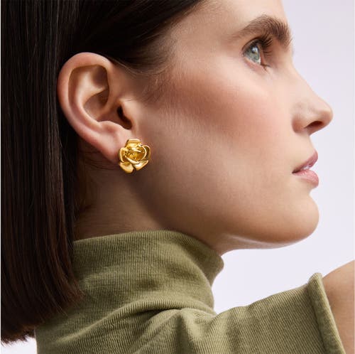 Susan Caplan 1990s Vintage Rose Earrings In Pink