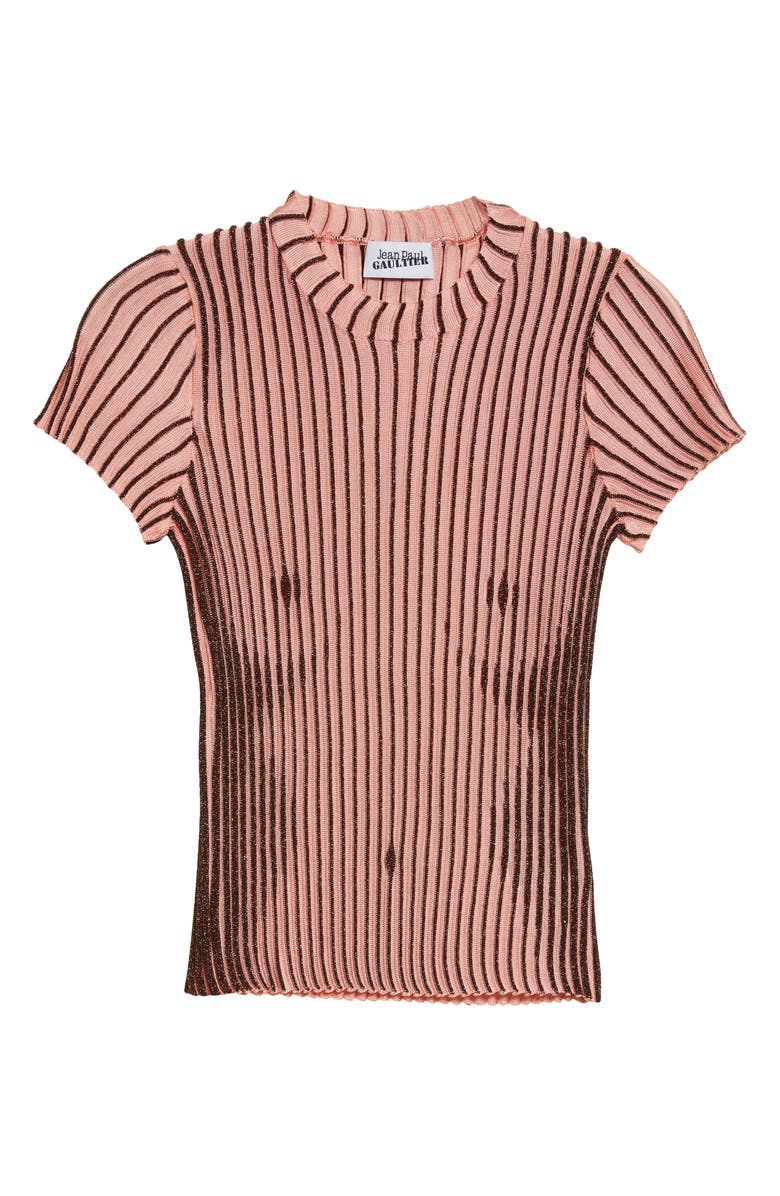 Jean Paul Gaultier Body Morph Trompe l'Oeil Rib Sweater, Alternate, color, 