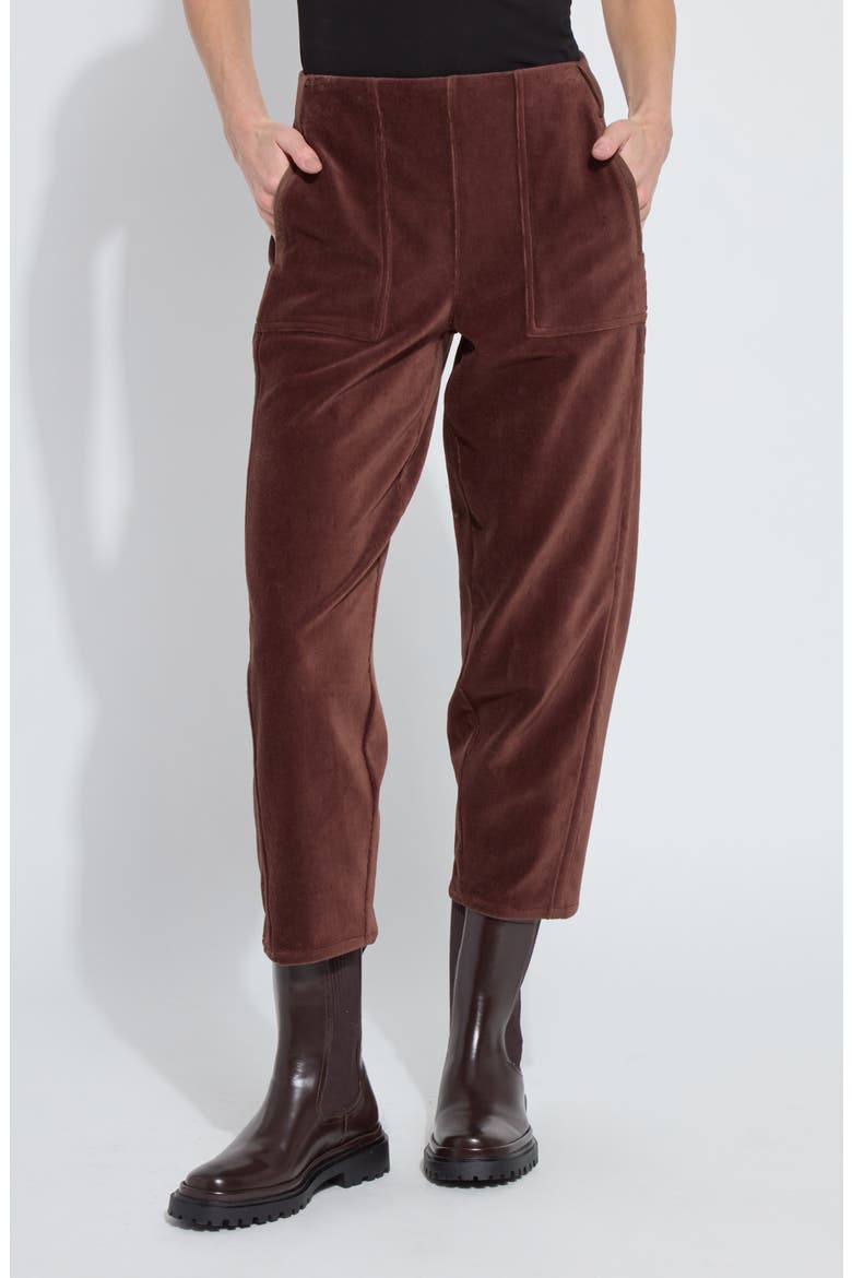 Tatum Corduroy Crop Barrel Leg Pants, Main, color, PL WOOD