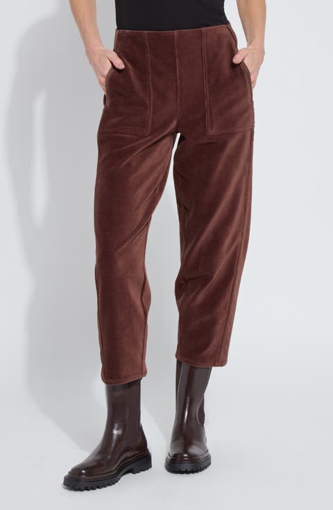 Tatum Corduroy Crop Barrel Leg Pants
