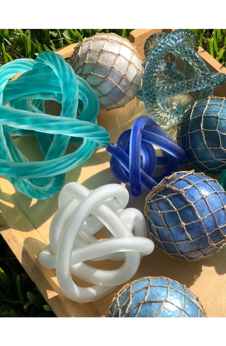 Beachcombers Glass Frosted Knot Dk Blue, Alternate, color, Blue