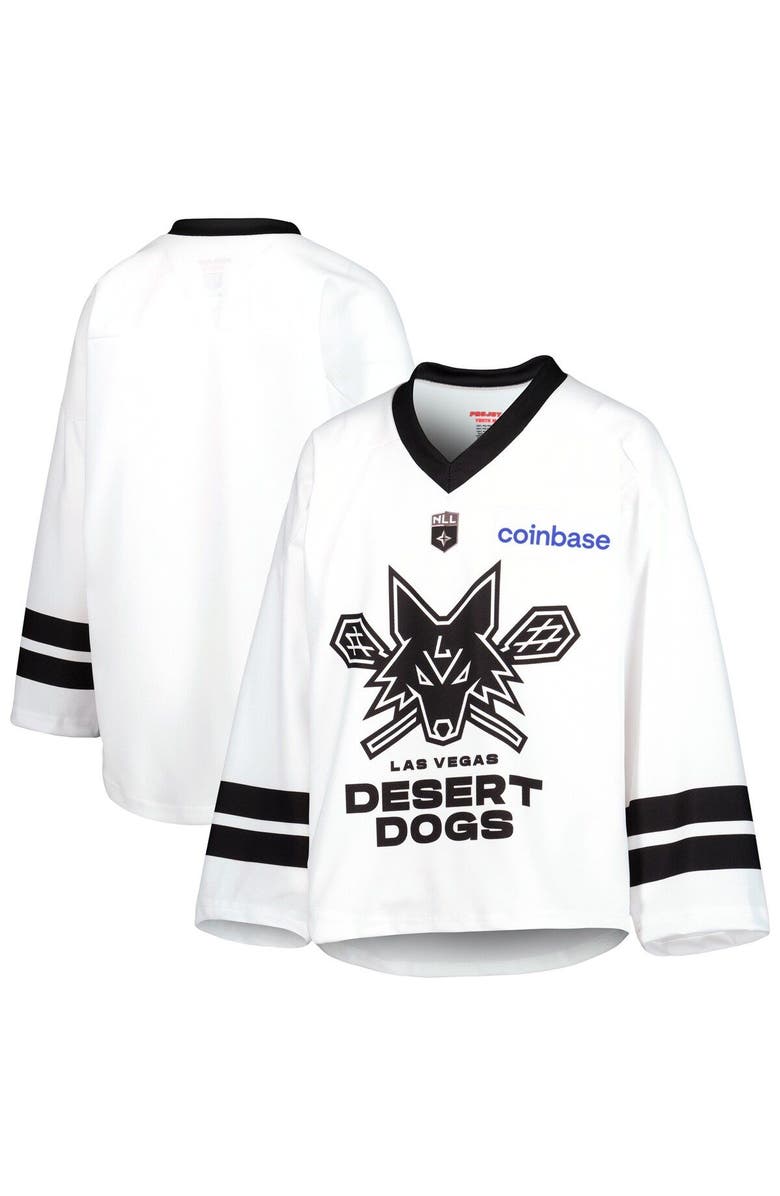 ADPRO Sports Youth White Las Vegas Desert Dogs Sublimated Replica Jersey, Main, color, White
