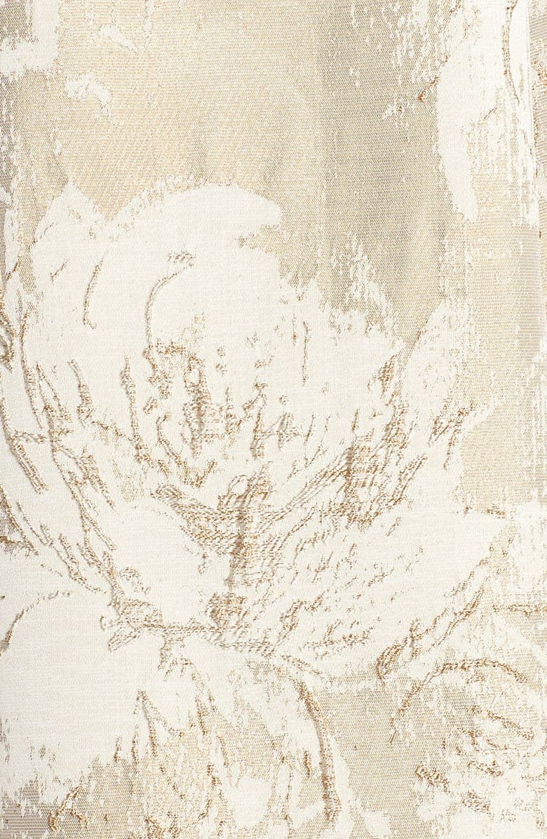 Aidan Mattox Floral Metallic Jacquard Fit & Flare Dress, Alternate, color, 