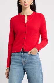 Nordstrom Cashmere Crewneck Cardigan