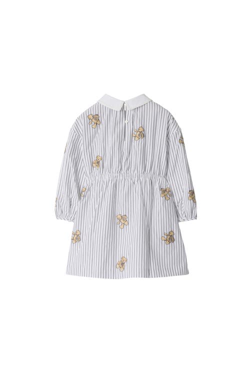 Burberry Thomas Bear Striped Cotton Dress