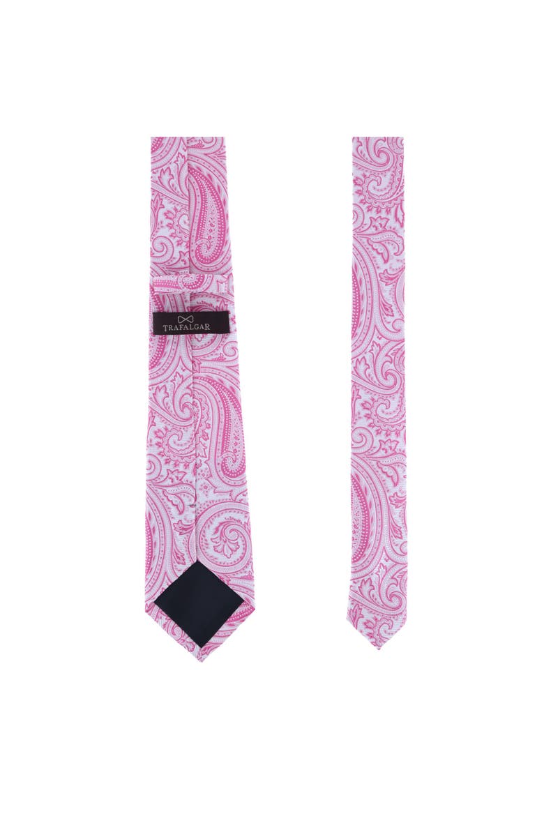 Sobee Paisley Silk Necktie, Alternate, color, Pink