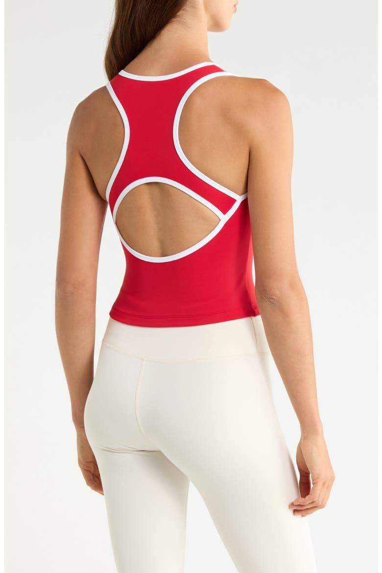 Back Cutout Tank, Alternate, color, CHERRY/WHITE