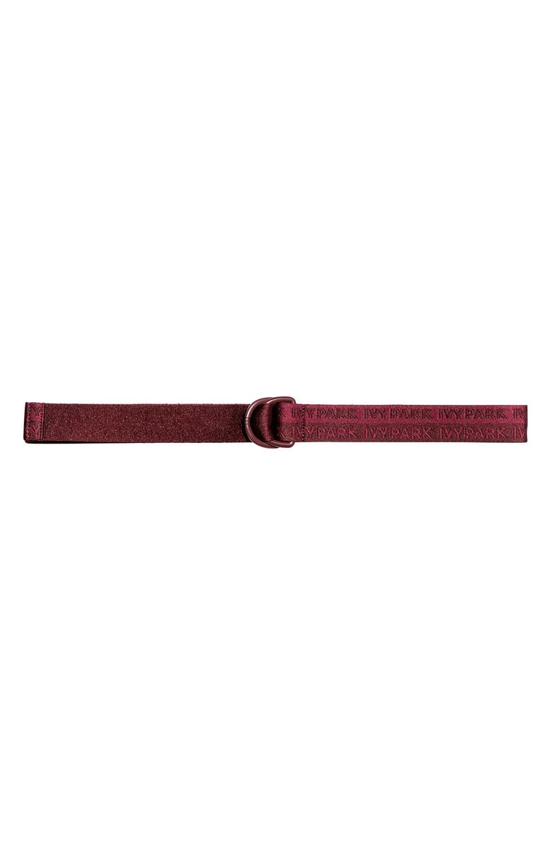 adidas x IVY PARK Logo Web Belt, Main, color, Maroon/ Amazon Red