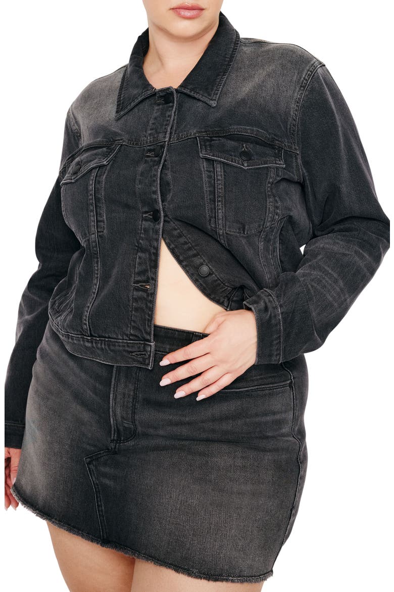 Committed to Fit Denim Jacket, Alternate, color, BLACK352
