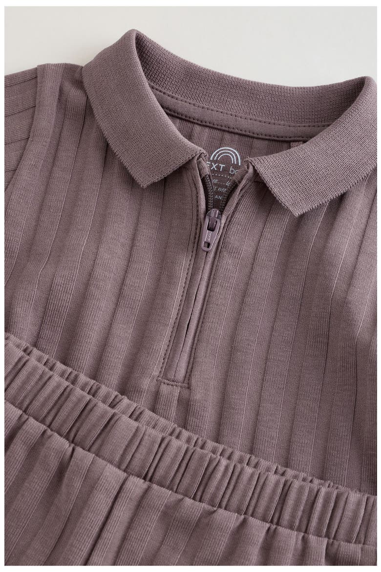 Polo Shirt & Shorts, Alternate, color, BROWN