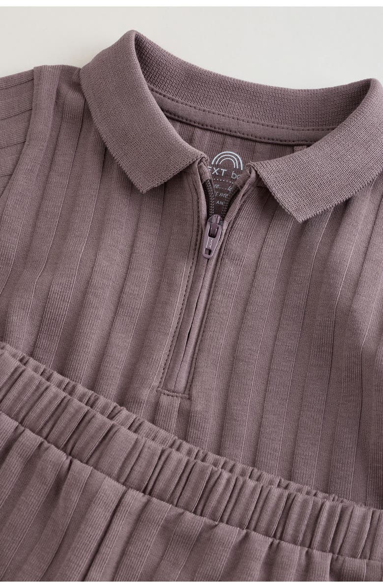 NEXT Polo Shirt & Shorts, Alternate, color, Brown
