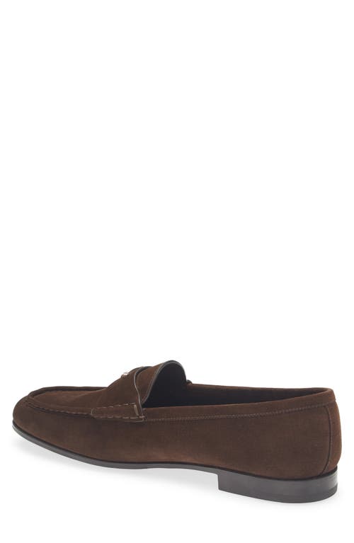 Prada Triangle Logo Loafer In Brown